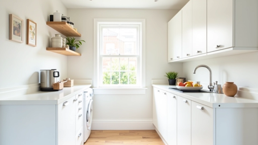 Compact galley kitchen with organized storage solutions